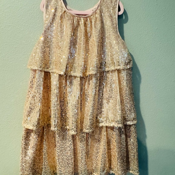 Cat & Jack sleeveless, sequin layer dress - Picture 2 of 7